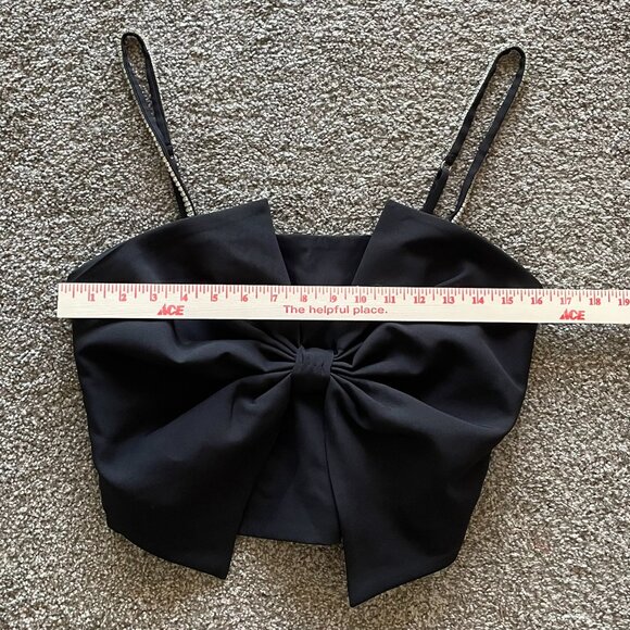 Bagatelle Bow Crop Top w/ bedazzled straps - Picture 6 of 6